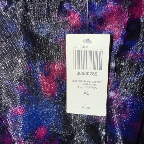 Cosmic Aura Galaxy Print Puff Sleeve Dress XL Hot Topic - Picture 7 of 10